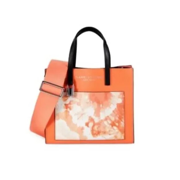 MARC JACOBS Mini Pebbled Double Top Handle Bag in Orange - Picture 1 of 14